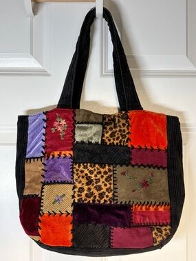 Cappelli Straworld Patchwork Corduroy Tote Bag